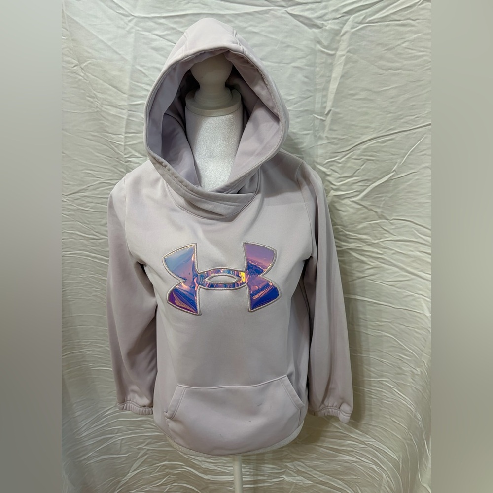 Lavender girls under armour logo sweatshirt